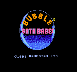 Bubble Bath Babes title screen for NES